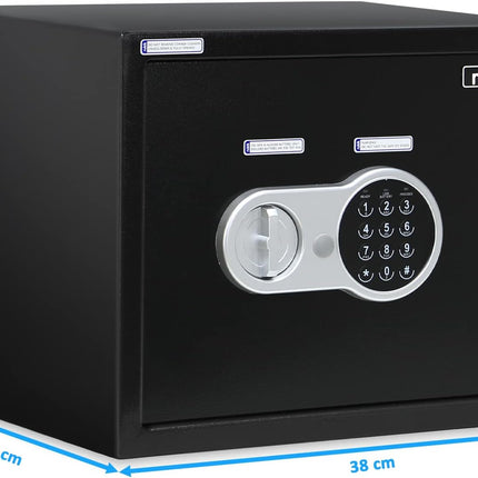 Rubik Large Digital Safe Box with Keys, RB30EV (30x38x30cm)