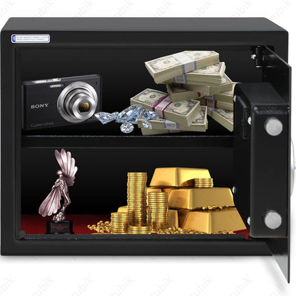 Rubik Large Digital Safe Box with Keys, RB30EV (30x38x30cm)