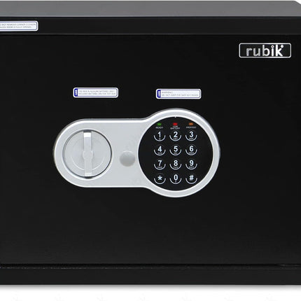 Rubik Large Digital Safe Box with Keys, RB30EV (30x38x30cm)