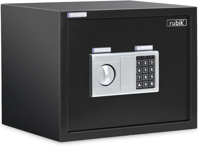 Rubik Large Digital Safe Box with Keys, RB30EDS (30x38x30cm)