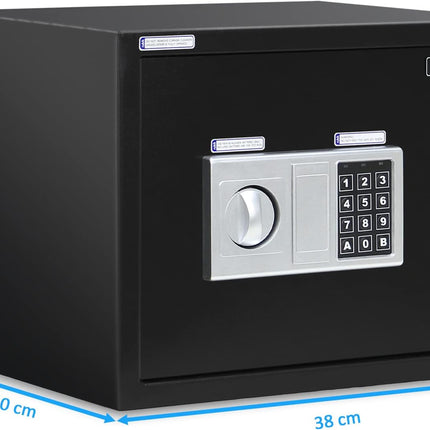Rubik Large Digital Safe Box with Keys, RB30EDS (30x38x30cm)