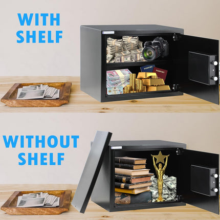 Rubik Large Digital Safe Box with Keys, RB30EDA (30x38x30cm)