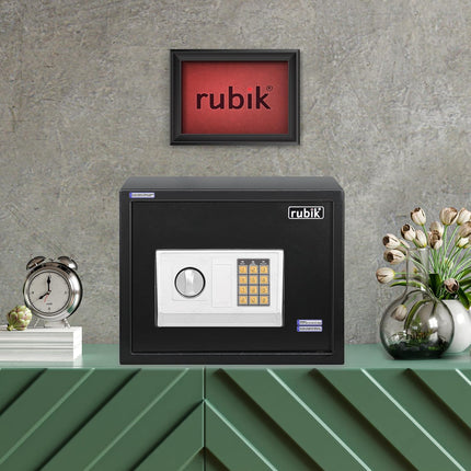 Rubik Large Digital Safe Box with Keys, RB30EDA (30x38x30cm)
