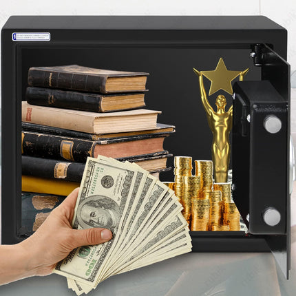 Rubik Large Digital Safe Box with Keys, RB30EP (30x38x30cm)