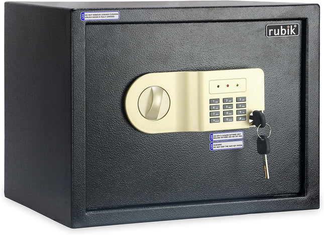 Rubik Large Digital Safe Box with Keys, RB-30AJ (30x38x30cm)