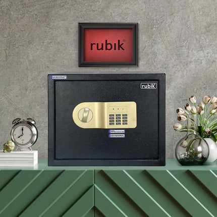 Rubik Large Digital Safe Box with Keys, RB-30AJ (30x38x30cm)