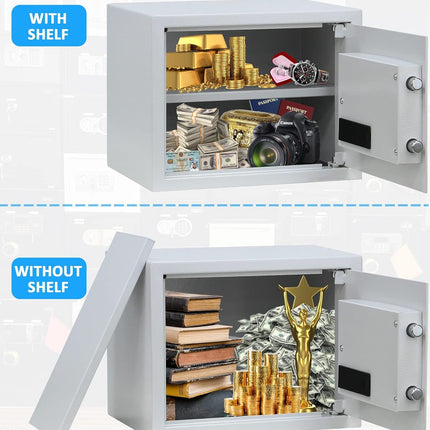 Rubik Large Fingerprint Safe Box with Digital & Key Lock, RBFPN30 (30x38x30cm)