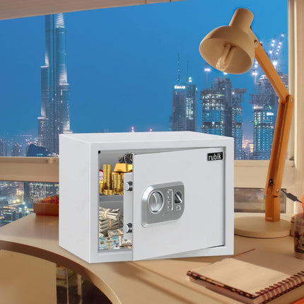 Rubik Large Fingerprint Safe Box with Digital & Key Lock, RBFPN30 (30x38x30cm)