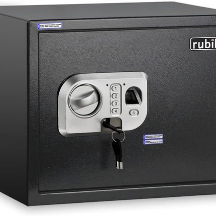 Rubik Large Fingerprint Safe Box with Digital & Key Lock, RBFPN30 (30x38x30cm)