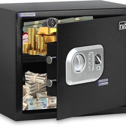 Rubik Large Fingerprint Safe Box with Digital & Key Lock, RBFPN30 (30x38x30cm)