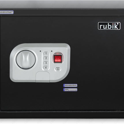 Rubik Large Fingerprint Safe Box with Digital & Key Lock, RBFPN30 (30x38x30cm)