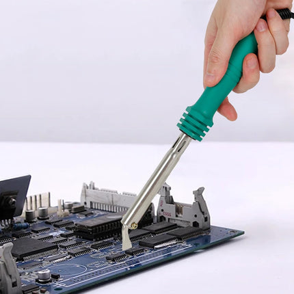 80W Electric Soldering Iron with Iron Clad and Bent Chisel Copper Tip