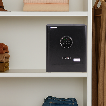 Rubik Biometric Fingerprint Safe Box RB35AG (35x30x28cm) Black