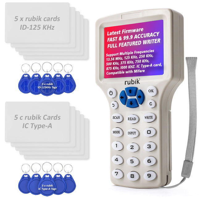 Rubik RFID Card Reader Writer Copier Duplicator 5x Bundle, Support IC/ID/HID/UID RFID Access Control