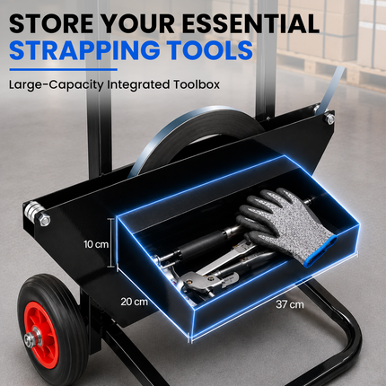 Rubik Steel Strapping Dispenser Trolley Hand Cart For 16/19/25/32mm Metal Bands