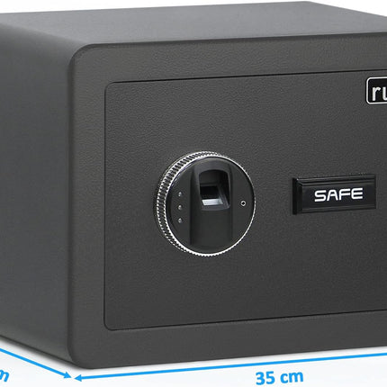 Rubik Medium Fingerprint Safe Box with Keys, RB-25YFP (25x35x25cm)