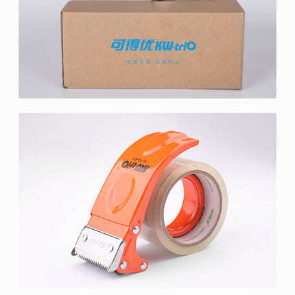 48mm Handheld Heavy-Duty Packing Tape Dispenser FQ-48N, Metal Body Compatible with 3.5-4.8cm Tape Wide Tapes White