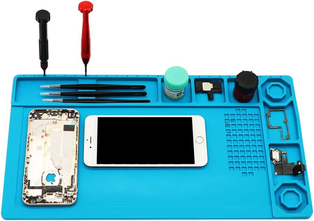 TE-503 Soldering Mat 38x21cm - Silicone Heat Resistant Work Station Desk Pad