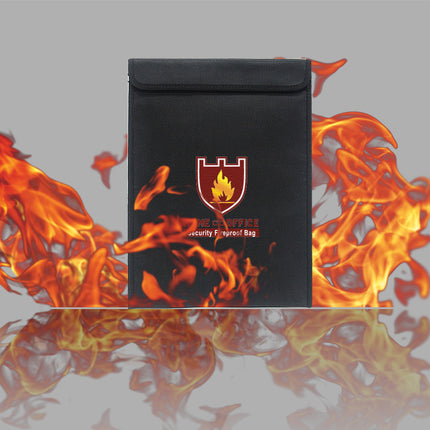 Fireproof Document Bag - Fire and Water Resistant Storage Pouch 28x38cm