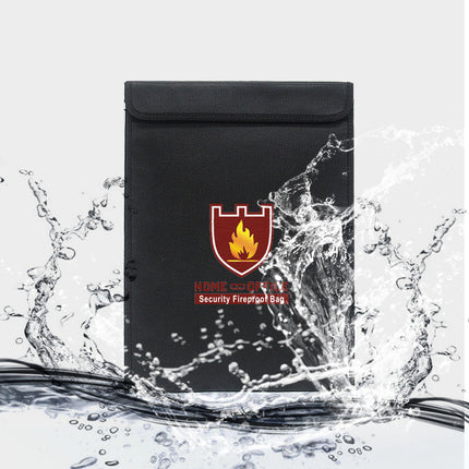 Fireproof Document Bag - Fire and Water Resistant Storage Pouch 28x38cm