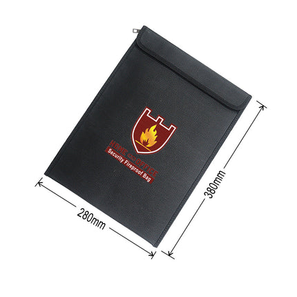 Fireproof Document Bag - Fire and Water Resistant Storage Pouch 28x38cm
