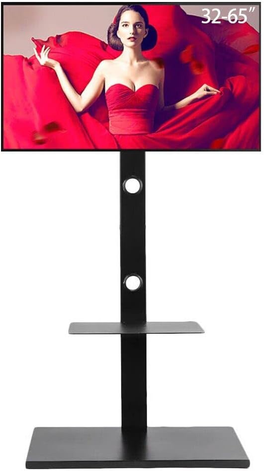 Universal Floor TV Stand Mount with Shelves for 32-65 Inch TVs (U-600A-XK)
