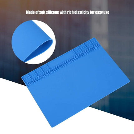 TE-613B Soldering Repair Mat 35x25cm - Silicone Heat Resistant Work Station Desk Pad