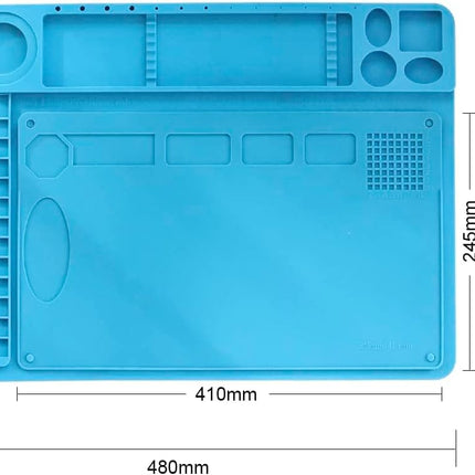 TE-613B Soldering Repair Mat 35x25cm - Silicone Heat Resistant Work Station Desk Pad