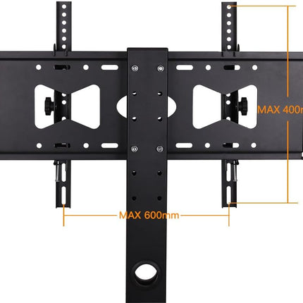 TV Stand Trolley for 32 to 65 Inch TVs Mobile Floor TV Stand with Wheels and Media Shelf (U-690-LZ)