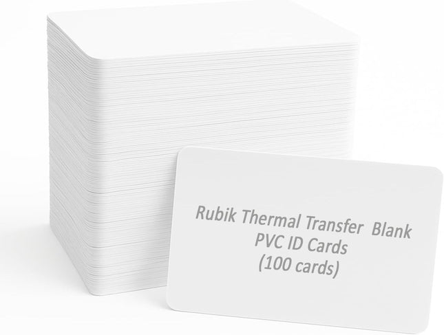 CR80 White PVC Blank Cards for Thermal Transfer Printing 0.76mm (100pcs)