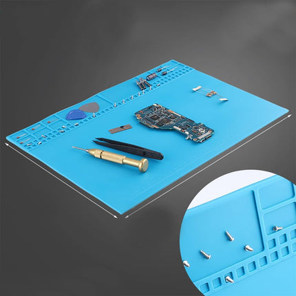 TE-504 Soldering Repair Mat 35x25cm - Silicone Heat Resistant Work Station Desk Pad