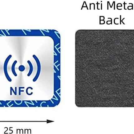Rubik Anti Metal NFC Tag NTAG215 Self-adhesive Stickers Support 13.56mhz Mifare Readers (2pc)