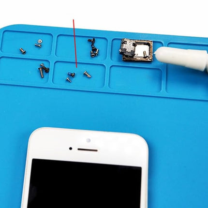 TE-509 Soldering Repair Mat 30x20cm - Silicone Heat Resistant Work Station Desk Pad