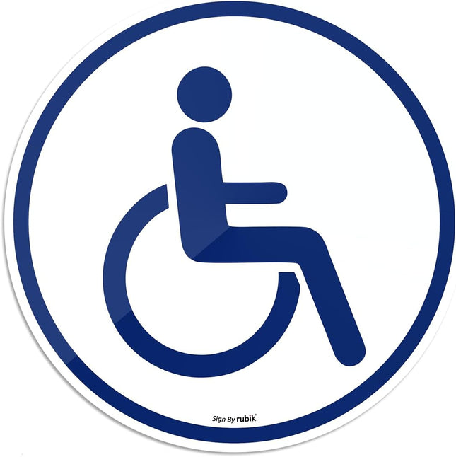 Magnetic Disabled Handicap Car Sticker – Reflective Removable Sign 15cm Round