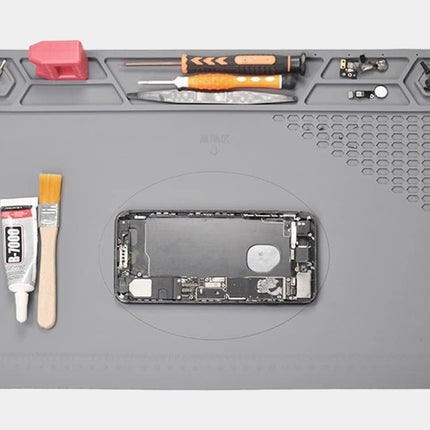 TE-616 Soldering Mat 40×29cm – Heat-Resistant Silicone Magnetic Repair Work Mat