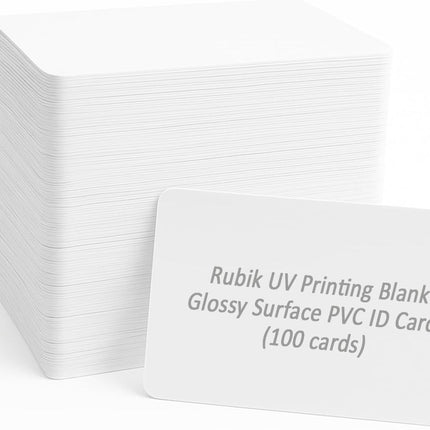 CR80 Glossy PVC Blank Cards 0.76mm for UV Printing (100pcs)