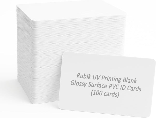 CR80 Glossy PVC Blank Cards 0.76mm for UV Printing (100pcs)