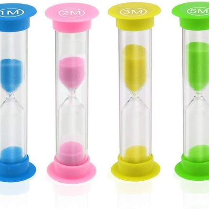 Sand Timers 6-Pack Colorful Hourglass Timers (30 Seconds, 1, 2, 3, 5 & 10 Minutes)