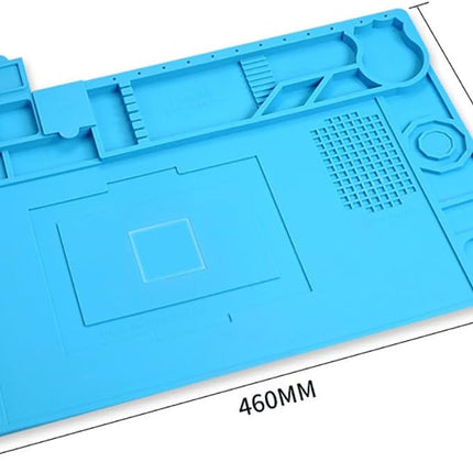 TE-607 Soldering Repair Mat 46x30cm - Silicone Heat Resistant Work Station Desk Pad
