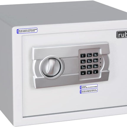 Rubik Medium Digital Safe Box with Pin Code and Keys, RB25EG (25x35x25cm) White