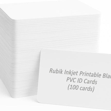 CR80 Inkjet Printable White PVC Cards, Dye Sublimation Coated 0.76mm PVC Blank Cards (100pcs)