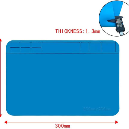 TE-509 Soldering Repair Mat 30x20cm - Silicone Heat Resistant Work Station Desk Pad