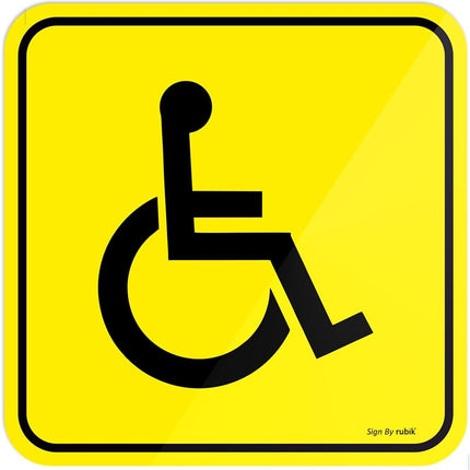 Self Adhesive Disabled Handicap Car Sticker – Reflective Vinyl Decal Sign 15x15cm