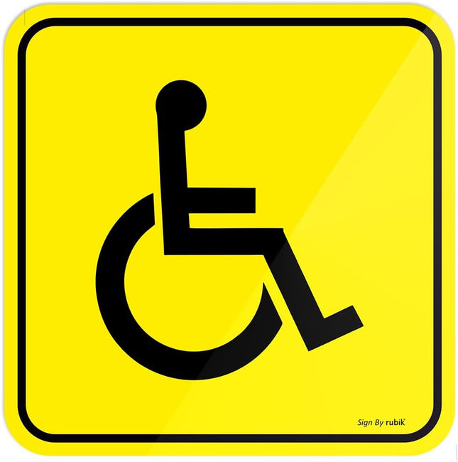 Self Adhesive Disabled Handicap Car Sticker – Reflective Vinyl Decal Sign 15x15cm