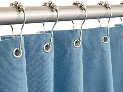 Stainless Steel Shower Curtain Hooks Rings - Polished Nickel (12pcs/Set)