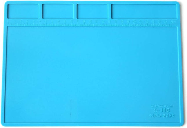 S-110 Mini Silicone Soldering Work Mat – Heat Resistant Repair Station Desk Pad