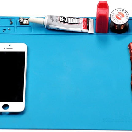 TE-509 Soldering Repair Mat 30x20cm - Silicone Heat Resistant Work Station Desk Pad