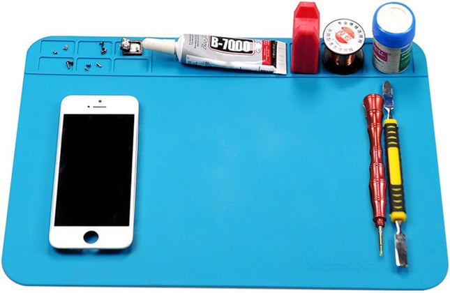 TE-509 Soldering Repair Mat 30x20cm - Silicone Heat Resistant Work Station Desk Pad