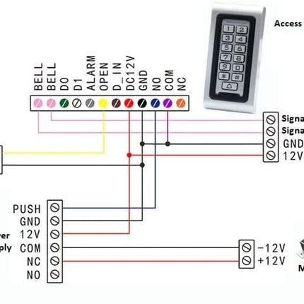 Rubik 12v Doorbell Wired Ding-Dong Works with All Type Access Control