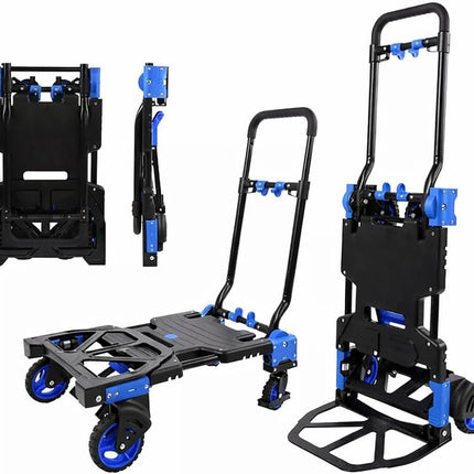 Rubik 2-in-1 Convertible Hand Truck Foldable Aluminum Dolly Cart RB-FW90TP